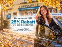 Herbstspecial 25 Prozent Rabatt auf den Grundbetrag