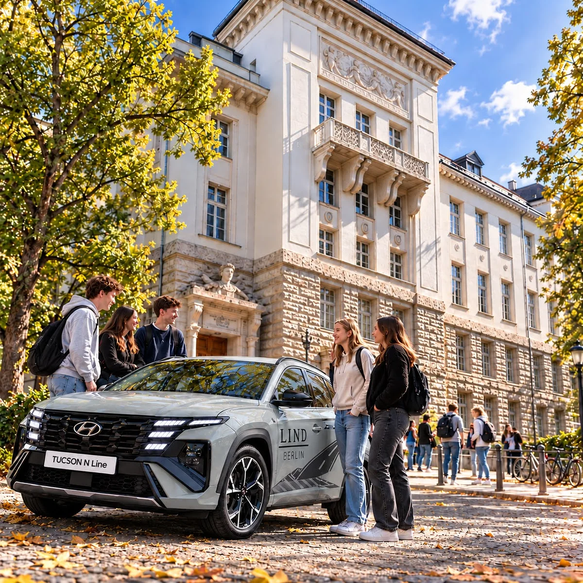 Fahrschule Lind aus Berlin vor dem Sophie Charlotte Gymnasium