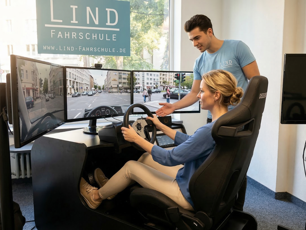 Fahrsimulator fahren in Berlin Steglitz bei der Fahrschule Lind